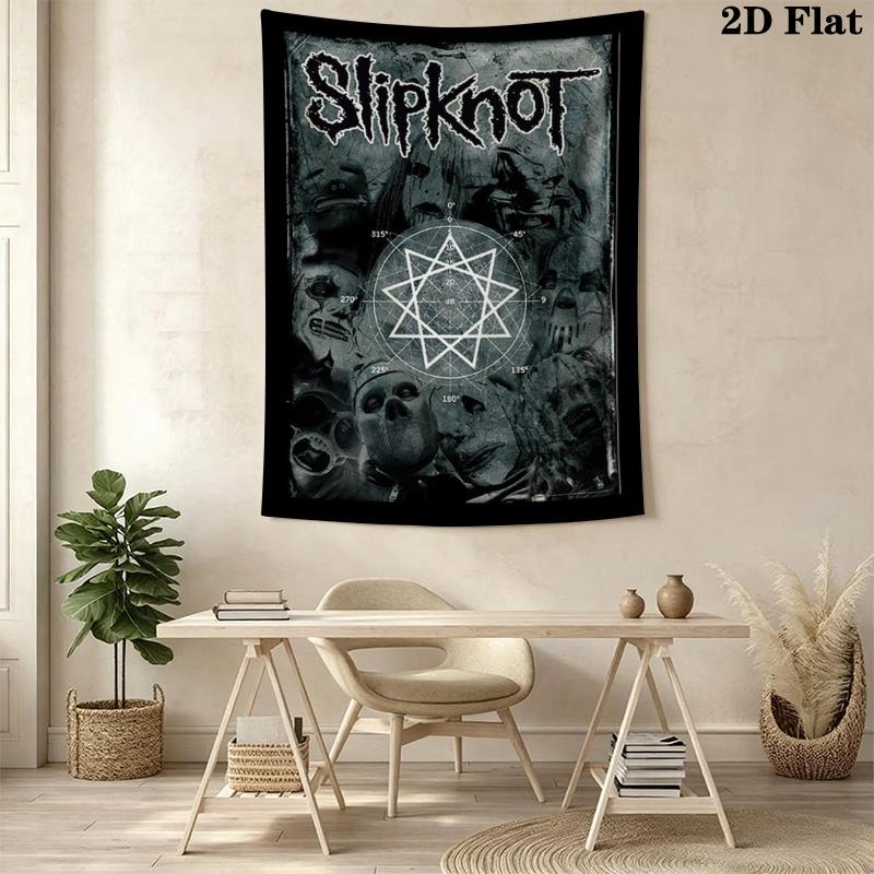 Dark Metal Tapestry Slipknot'S Mystic Design Tapestry Background Cloth Wallmounted Wall Covering Decoration Home Decor Wall Decoration