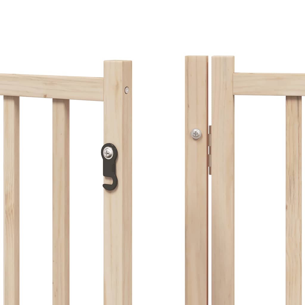 6 Piece Foldable Dog Gate 480 cm Poplar Wood