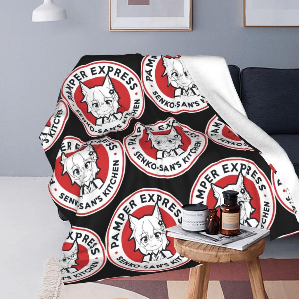 Senko San The Helpful Fox Senko San Cartoon Blanket Soft Warm Flannel Throw Blanket Plush for Bed Travel Home Couch
