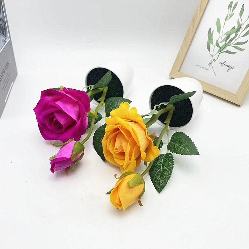 Black Artificial Rose Sand Bonsai Wedding Home Decor Photography Prop Party