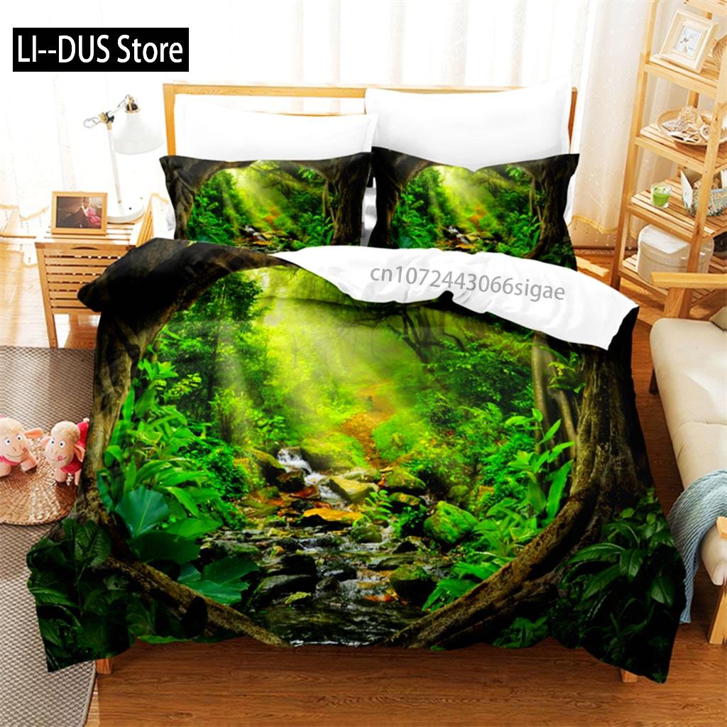 Dense Forest Bedding Set Duvet Cover Set 3d Bedding Digital Printing Queen Size Bedding Set Fashion Design