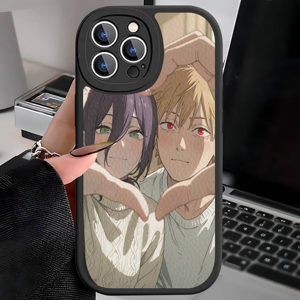 Chainsaw Man The Movie Reze Arc Leather Phone Case For iPhone 16 15 14 17 Pro Max 11 12 Mini Plus Soft Shell