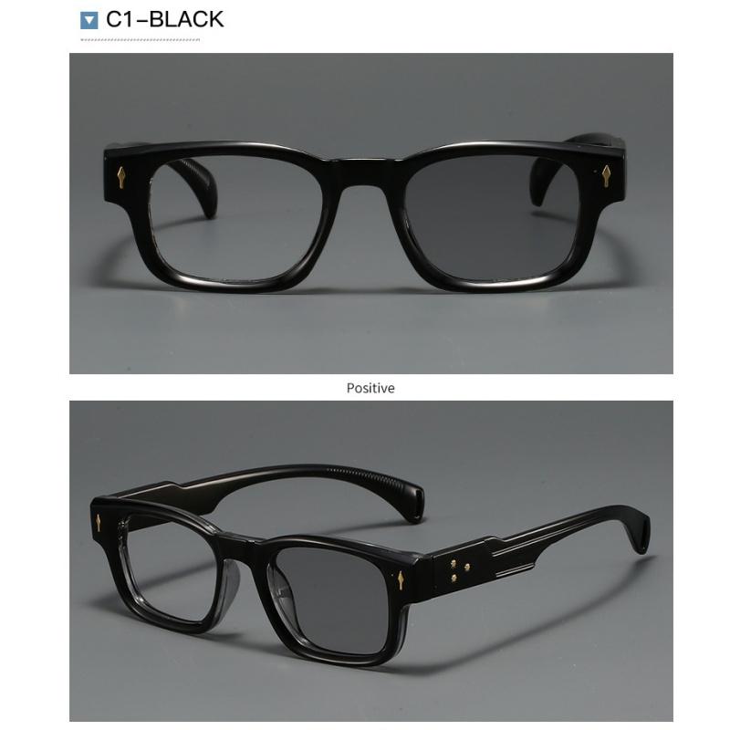 Women's eyewear, men's and women's fashion square frame photochromic glasses