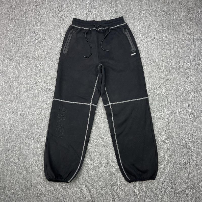 Unisex Embroidered Hooded Sweatshirt & Velvet Sweatpants Hip Hop Set