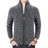 2024 Autumn Winter New Men's Jacket Slim Fit Stand Collar Zipper Jacket Men Solid Cotton Thick Warm Men Sweater
