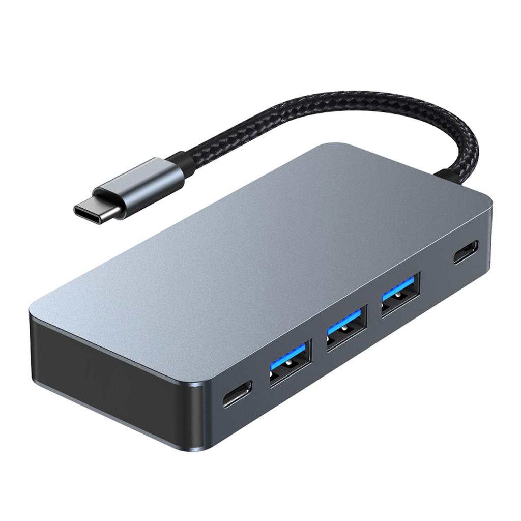 7 In 1 TYPE-C+USB3.0*3+HDMI*2+PD100W+USB-C Data Interface Hub Adapter Dock