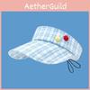 Empty Cap Top Sunscreen Hat Grid Pattern Adjustable Uv Protection Color Multiple