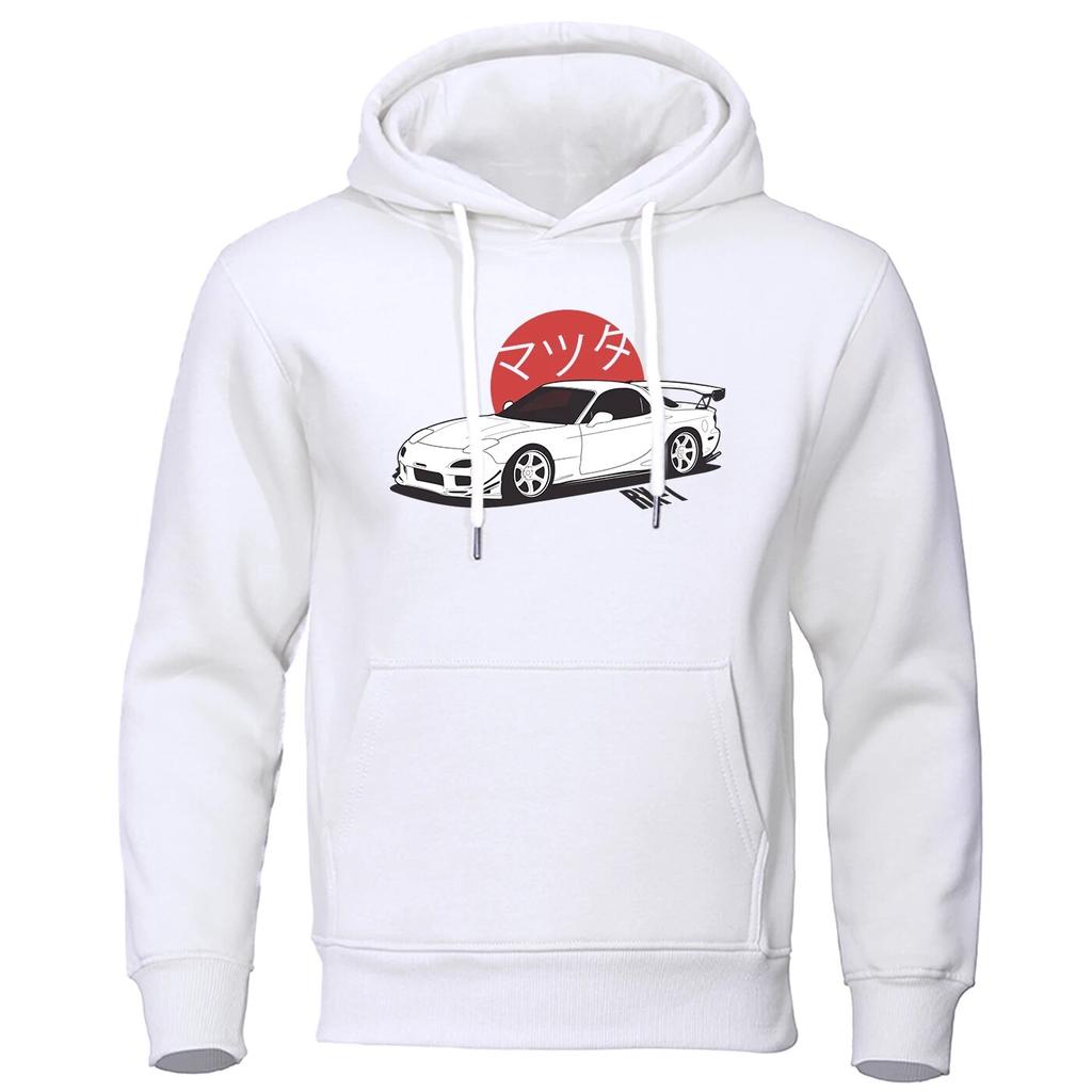 Anime Initial D Mikiny Japonské auto RX7 Móda s potiskem Ženy Mikina Streetwear Mikiny JDM Automobile Culture