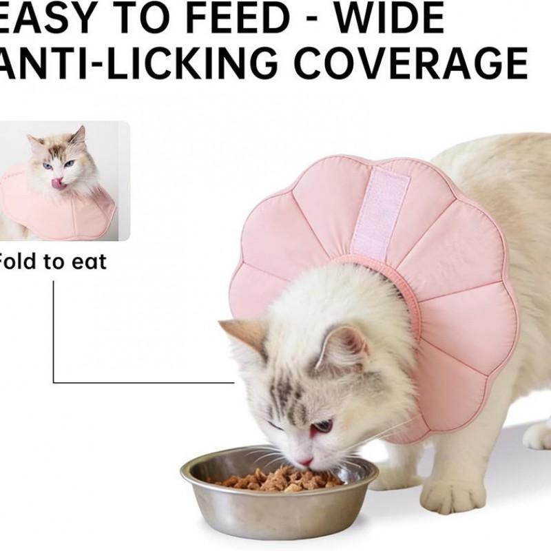 Soft Recovery Cone Cats Post Surgery Waterproof Lightweight Elizabethan Collar Small Cat Size