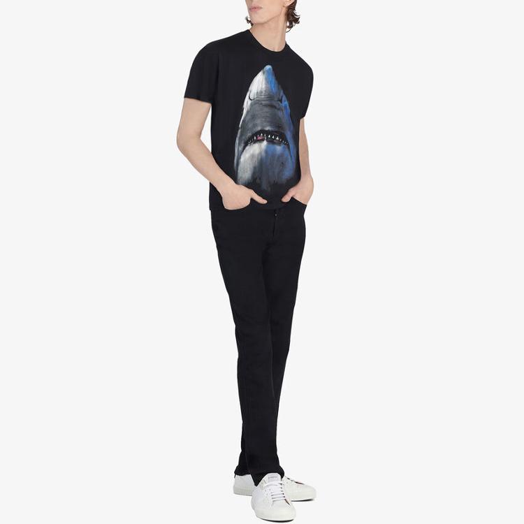Givenchy Shark Printed Crewneck T Shirt BM70483Y0H-001