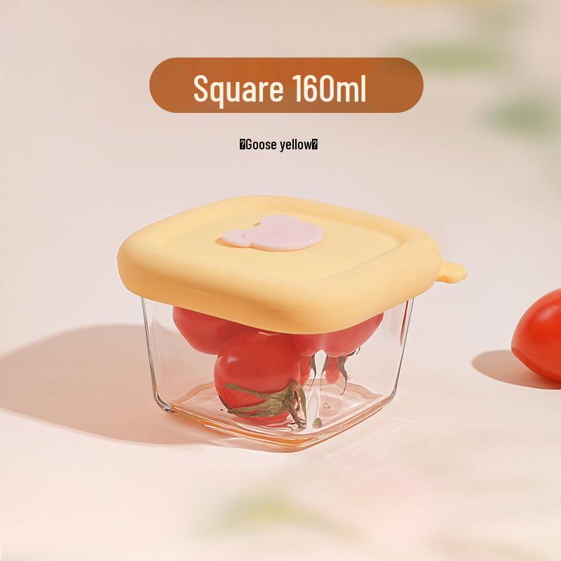 Infant Glass Food Storage Bowl with Lid – Ideal for Egg Custard & Rice Portions