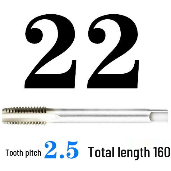 Extended Shank Fine Thread Tap for Hand and Machine Use, Non-standard Sizes M4-M24