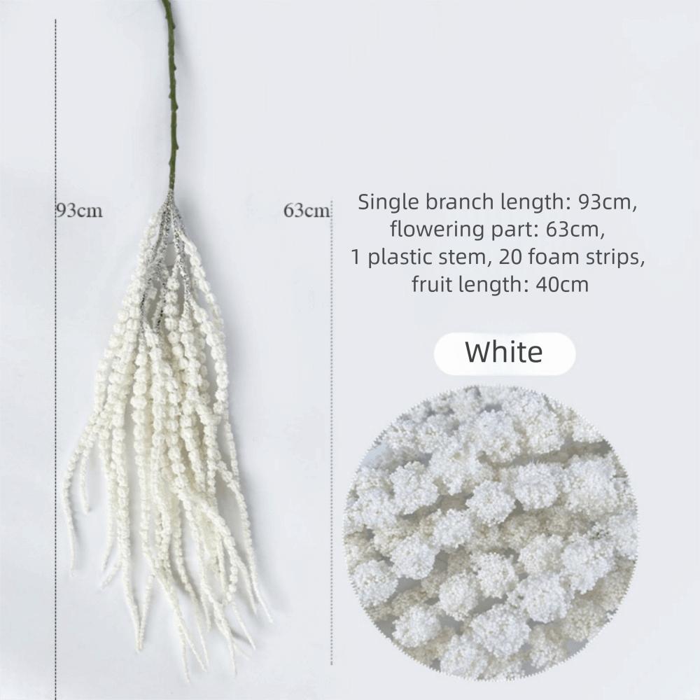 

Multicolor Artificial Hanging Plant Ornament Accessories Hanging Long Tassel Flower Foam Photo Props Hanging Amaranthus Flowers білий