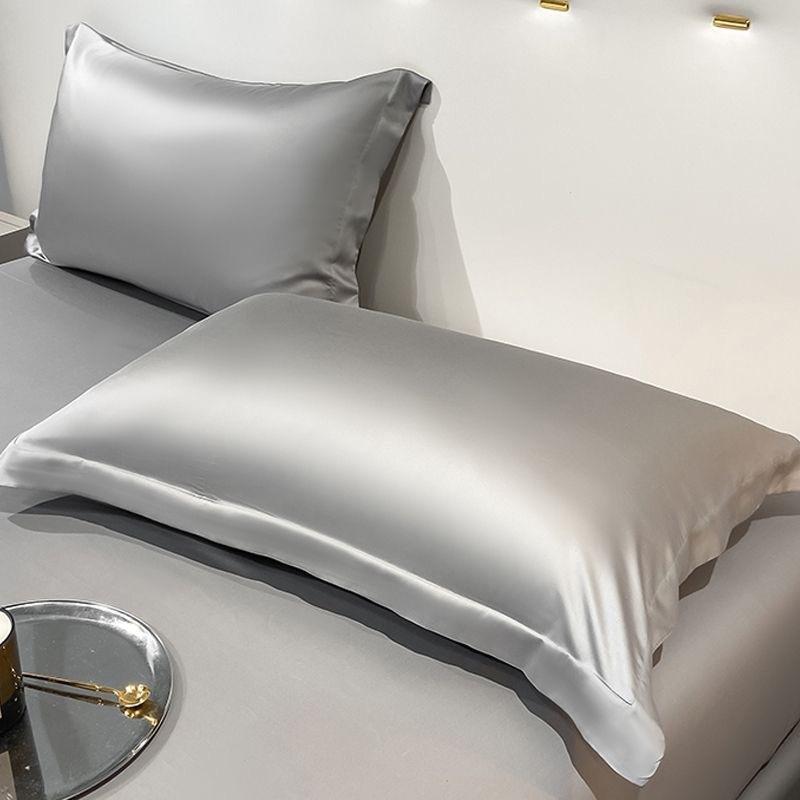 Solid color Class A 100 Tencel pillowcases Silky smooth summer cool ice silk pillowcases 48X74cm silk pillowcases
