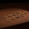 Vintage Style Toe Ring 9Pcs/Set for Women, Adjustable Open Band Rings Ring, Golden Silver Plated Foot Jewelry Summer Beach Vacation