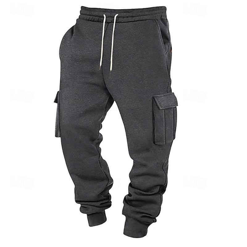 Spring and Autumn new European and American sports casual pants men's sports multi-pocket trousers