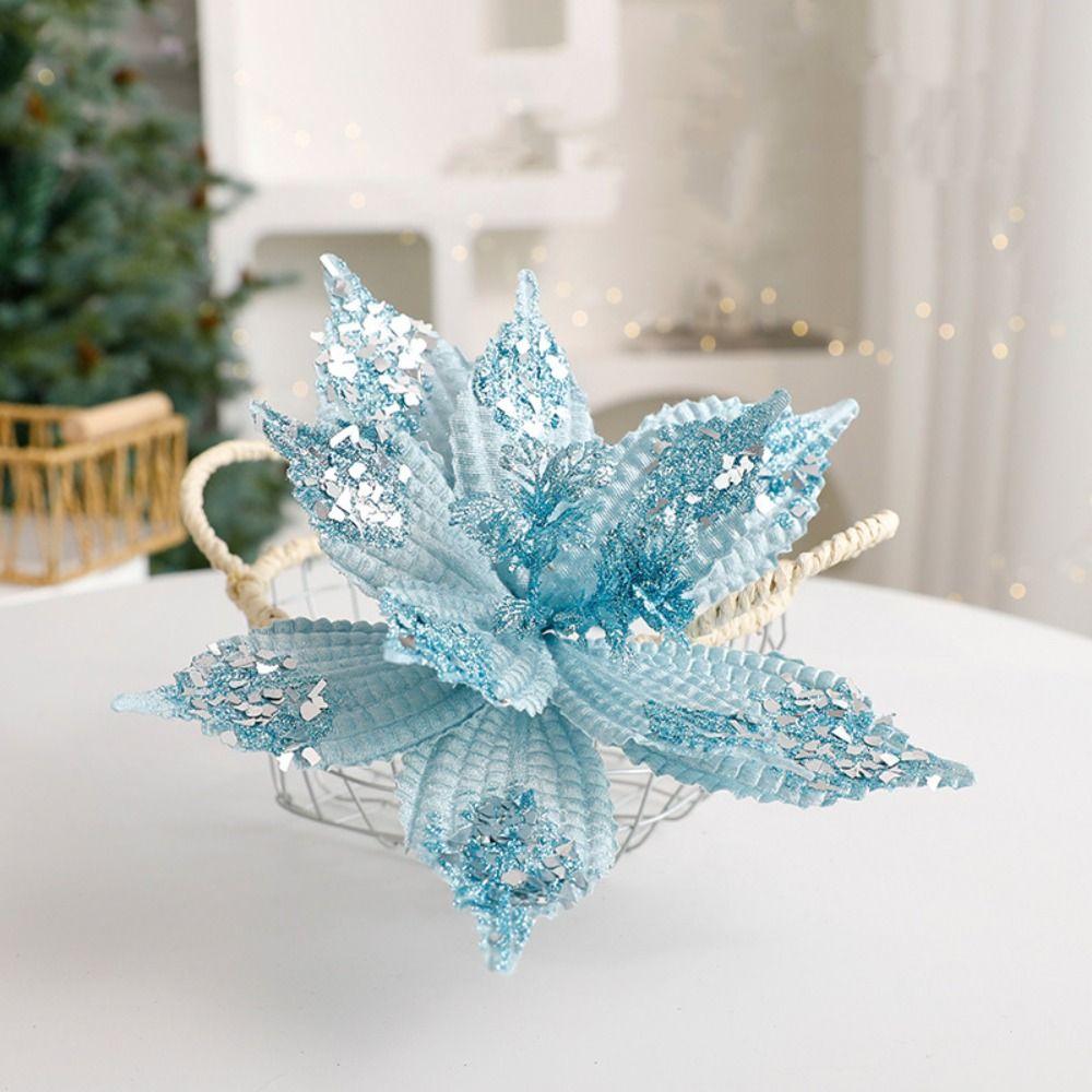 Handmade Simulated Christmas Flower Multi-color Xmas Tree Ornaments  Wedding