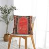 1Pc Red Kilim Cushion Cover, Bohemian Tribal Geometric Print Throw Pillow Case, Ethnic Home Decor For Sofa Bedroom