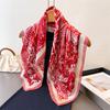 2026 New Spring Summer Women Scarf Silk Print Satin Scarves Shawl Headband Hijab Bandana Wrap Bufanda Fashion 70*70cm