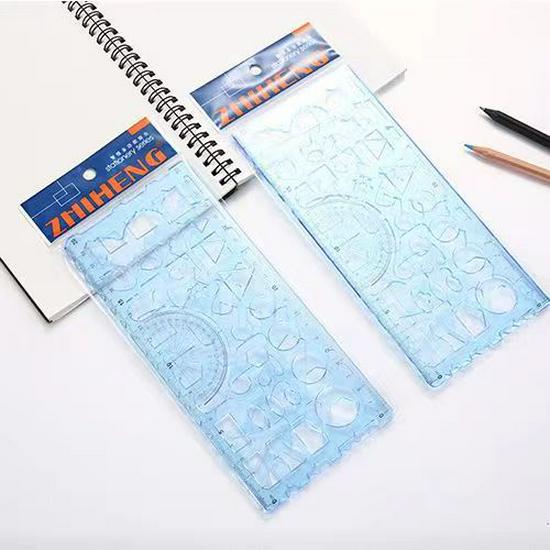 Zhiheng Набор из 2 многофункциональных шаблонов для рисования: Прямая линейка и инструмент для рисования кругов для ученика начальной школы.