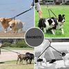 BAOBOTE Pet Double Dog Leash, Shock Absorbing Reflective Bungee Lead Walk 2 Dogs with Ease, 360° Swivel No Tangle Double Dog Walking & Training