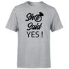 Grooms She Said Yes Unisex T Shirt Engagement Funny Future Groom Best Tee