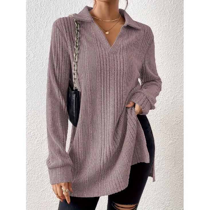 

Весна и осень новый женский универсальный длинный рукав повседневный деловой дорожный элегантный комфорт сексуальный низ рубашка топ XXL