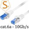 Patchcord Lanberg S/FTP kat.6A 1m LSZH CCA Fluke Passed Biały