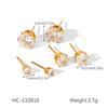 Luxury Light Luxury Earrings Set Versatile Zircon Studs And Pearl Flower Dangle Earrings
