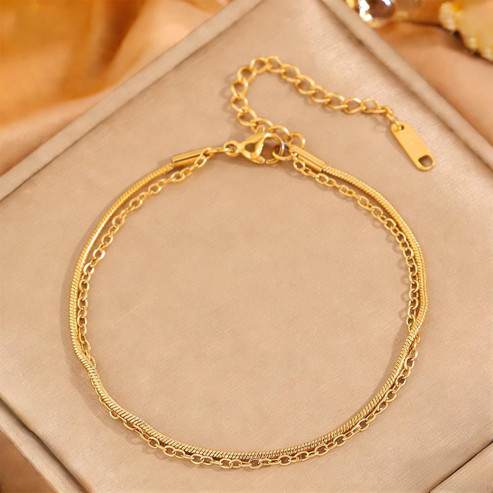 Korean Fashion Titanium Steel Diamond Inlaid Women's Luxury Bracelet