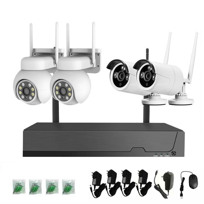 

HD Outdoor Wireless Surveillance Camera Kit with 4/8-Channel NVR and Full-Color Night Vision