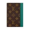 Louis Vuitton Passport Cover Borneo Green/Brown Monogram Canvas Women Wallets M12823