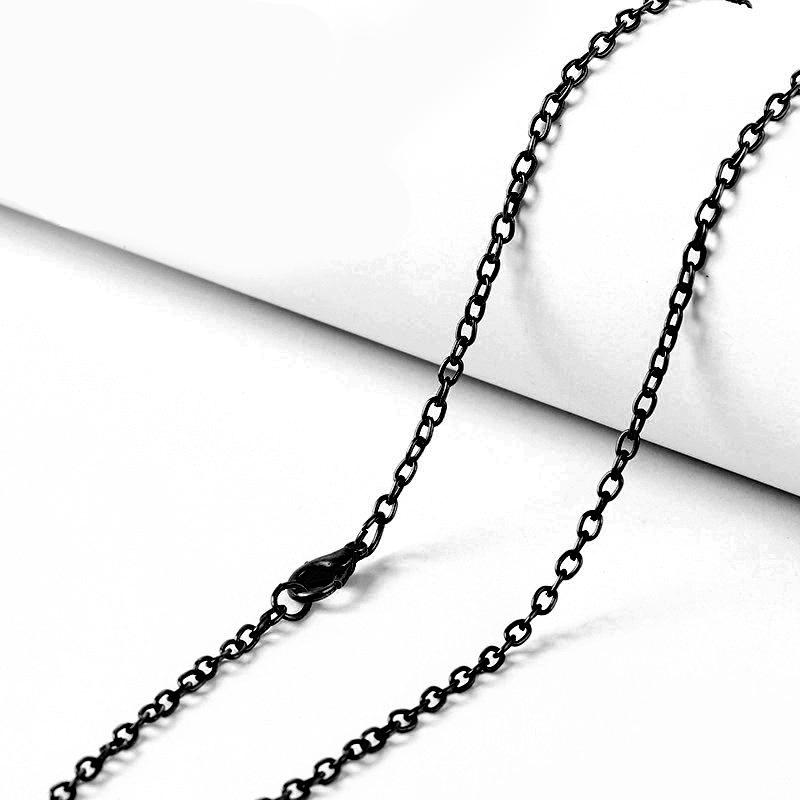 

Ожерелье с крестом и цепочкой 0 символов, женская безделушка, мужская белая стальная бижутерия, белый крест с цепочкой