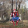 Cartoon Spider-Man Car Rearview Mirror Hanging Decoration Marvel Hero Deadpool Action Figure Car Hanging Decoration