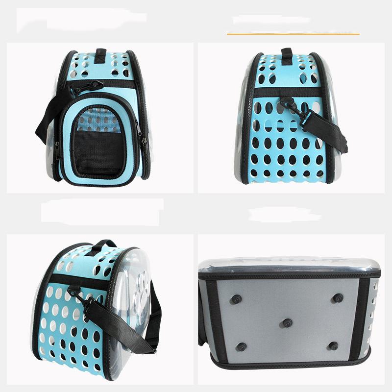 Pet Outdoor Bag 1PC Carreirs Cat Dog Crossbody Shoulder Breathable Portable Tote Folding Transparent Large Capacity Pet Products
