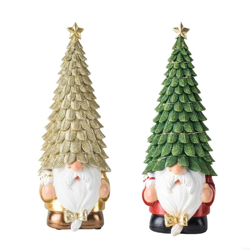 62KD Festival Christmas Santa Elf Ornament Resins Figure for Mantels Display