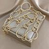 Irregular Circular Chain Gold Color Link Choker Necklace Women Necklace  Party Jewelry Gifts