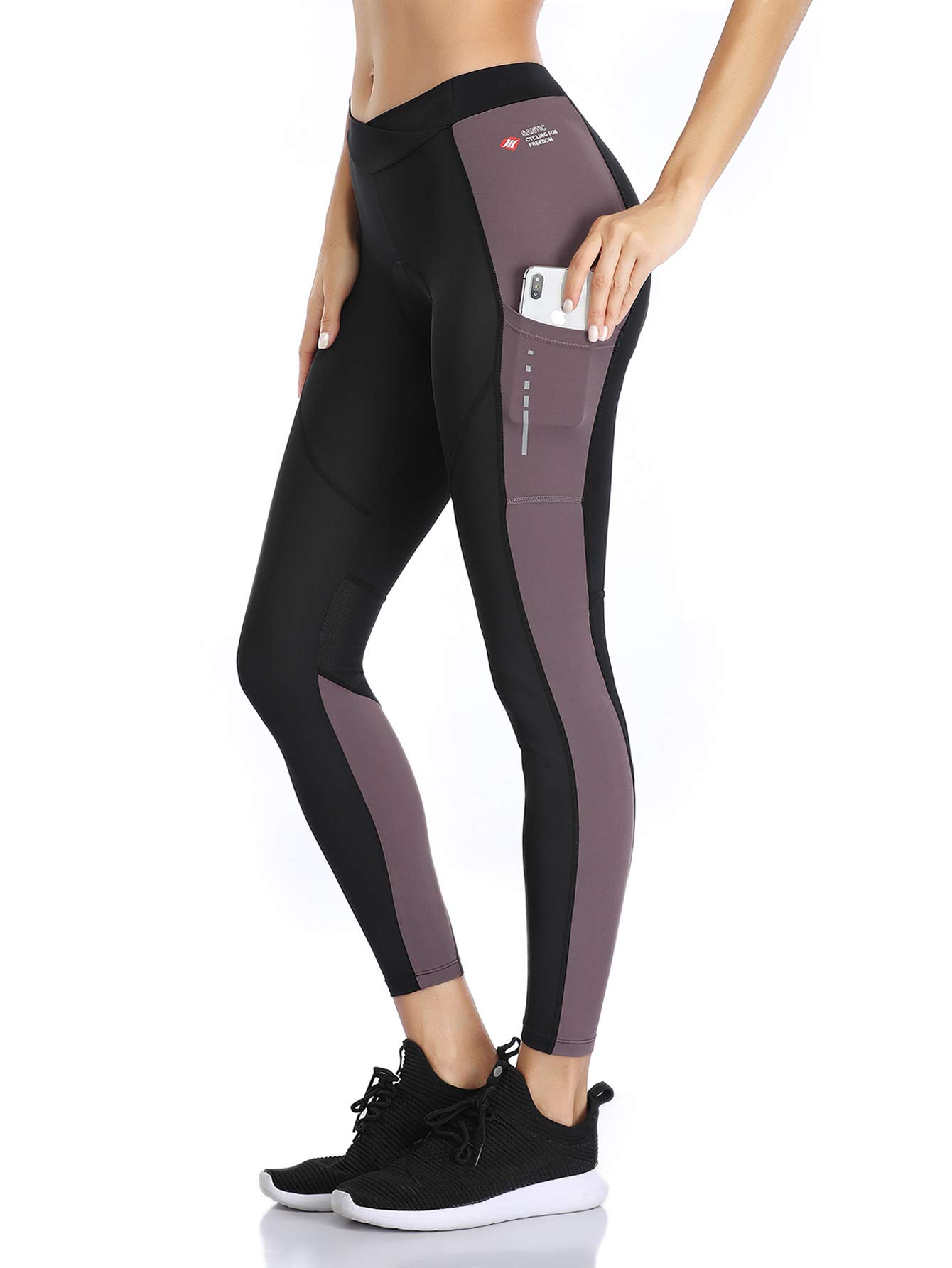 

Женские велосипедные штаны Santic, штаны-рейсеры, для шоссейных велосипедов и велоспорта, с 4D-вставками, легкие, дышащие и эластичные, 9-точечные, фиолетовые, размер M