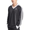 adidas Originals Adicolor Piqué Football Long Sleeve Top With Vintage Stripe Design Men Tops Black IZ4808
