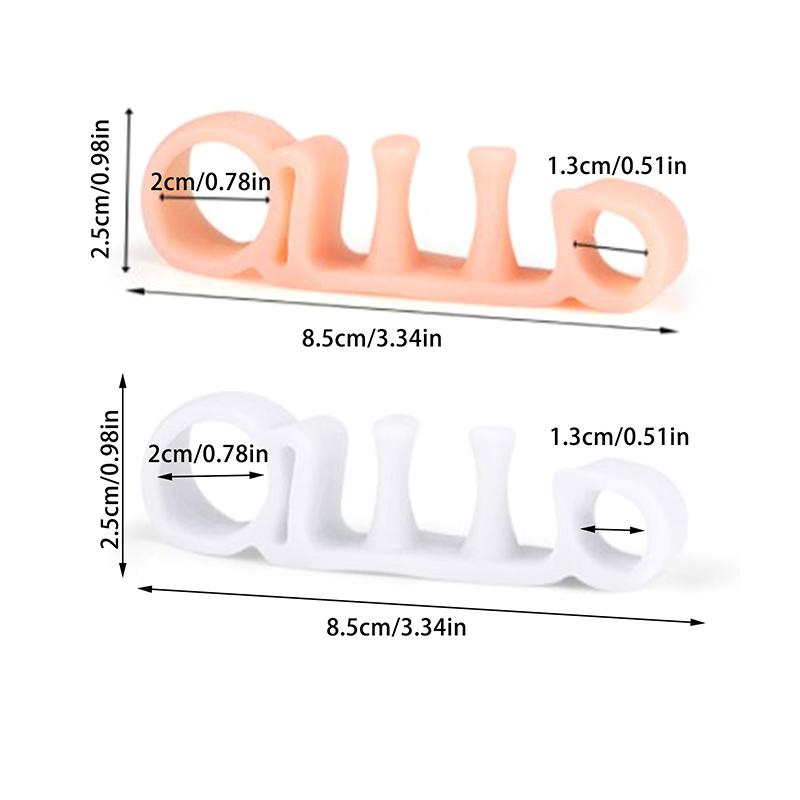2Pcs Sebs Finger Toe Separator 2 Colors Flexible Thumb Valgus Corrector Relieve Thumb Valgus Foot Care