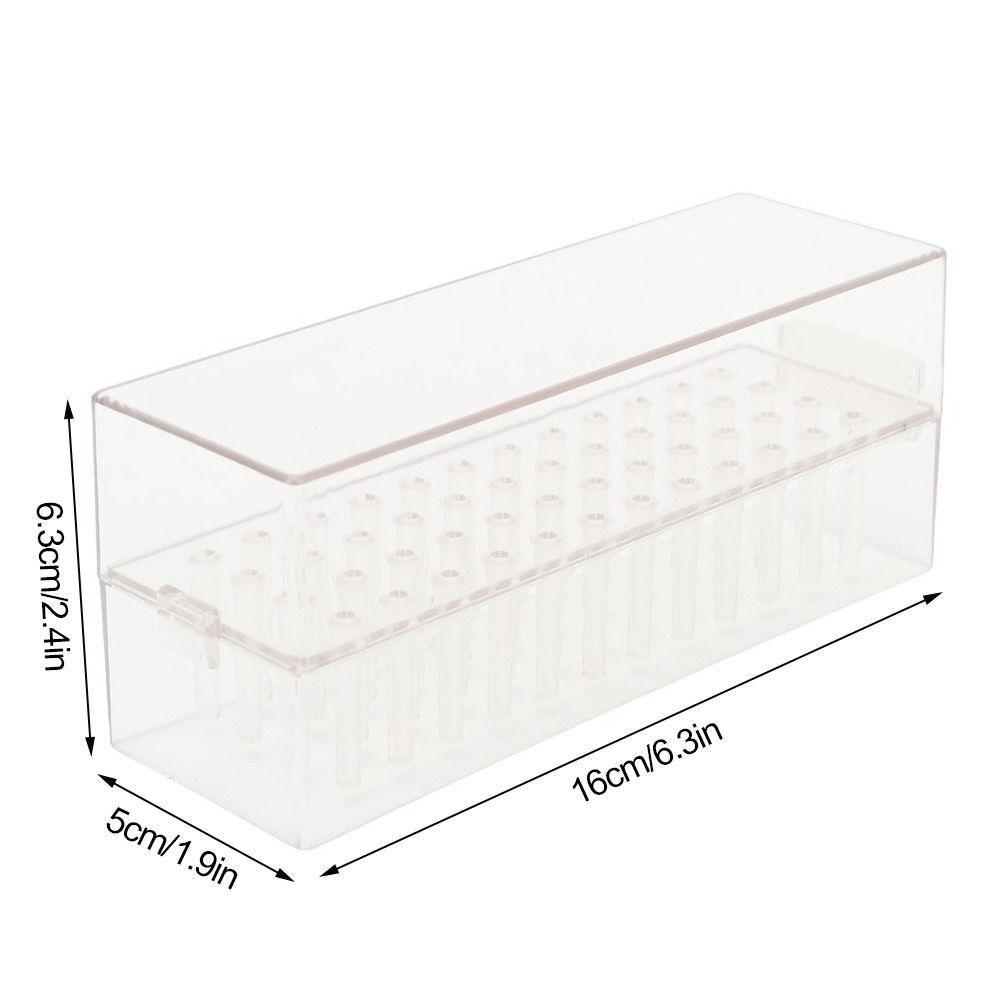 Clear Acrylic Nail Bit Organizer Transparent Drill Bit Storage Box  Drill Bit Classification