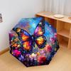 1 PC Automatic Folding Umbrella - Butterfly Garden Pattern, Portable & Foldable Design with 8 Ribs, Christmas Birthday Gifts