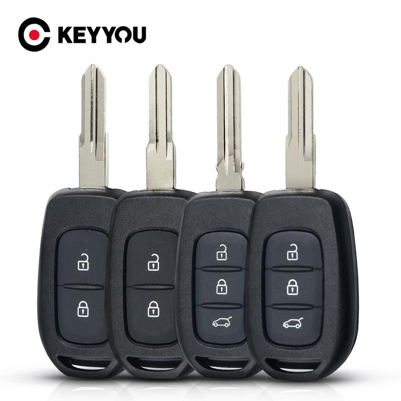 KEYYOU Remote Car Key Shell 2/3 Buttons Blank Case For Renault Megane Captur Duster Clio Modus Logan HU136te / VAC102 Blade