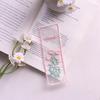 1Pcs Floral Embroidery Rectangular Bookmarks Creative Transparent Organza Bookmarks Office School Supplies Cute Student Gift