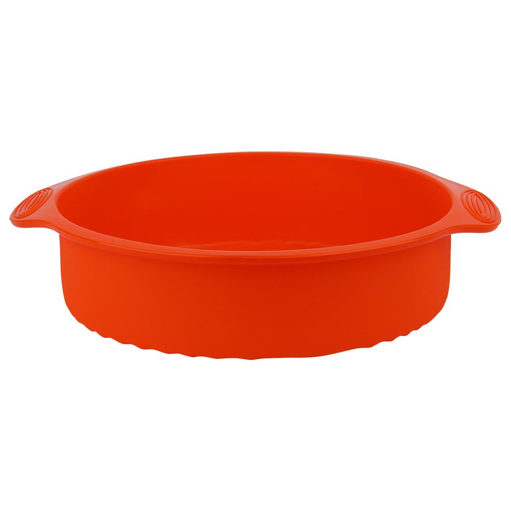 Stampo in Silicone 3D Rotondo da 11,42 pollici per Torta da Forno Teglia da Forno per Torta(Rosso)