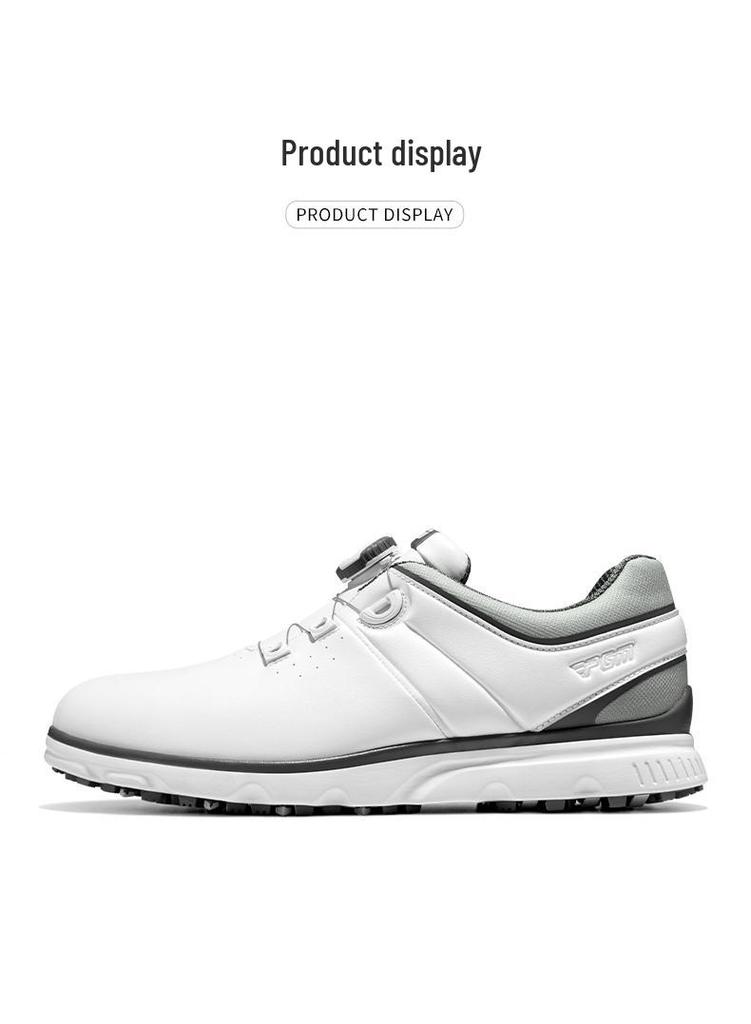 PGM Men's Breathable Non-Slip Golf Sneakers with Knob Laces for Autumn