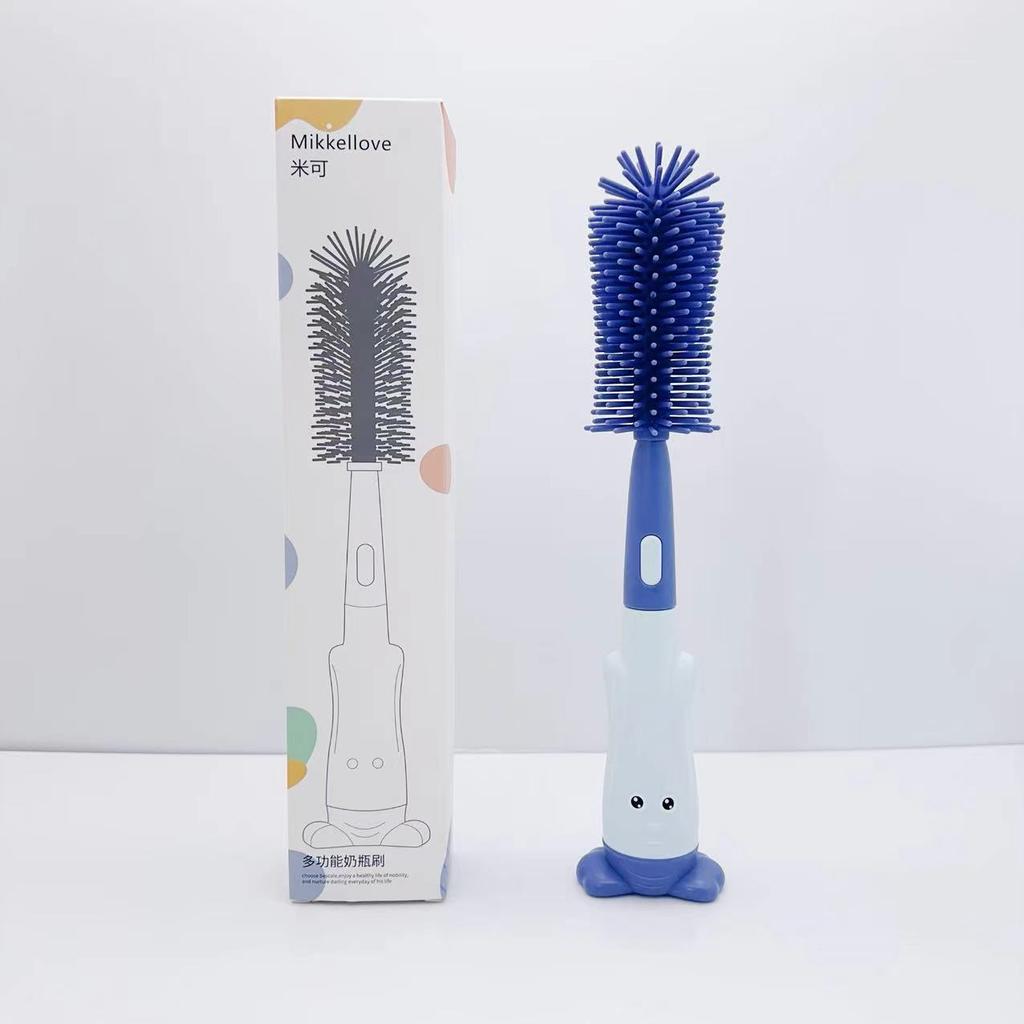 Baby Supplies Portable Silicone Bottle Brush with Storage Box for Cleaning and Washing Factory Price