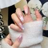Women INS‑Style Press‑On Nails Handcrafted Finished Hand‑Painted Watercolor Floral‑Butterfly False Nail Tips