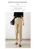 2025 Spring/Summer Women's High Waist Mugwort Tencel Cigarette Pants – Loose, Nine-Point Slit Casual Wear