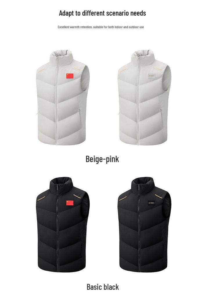 Unisex Wushu Coach Vest: Warm Sleeveless Sportswear for Autumn/Winter